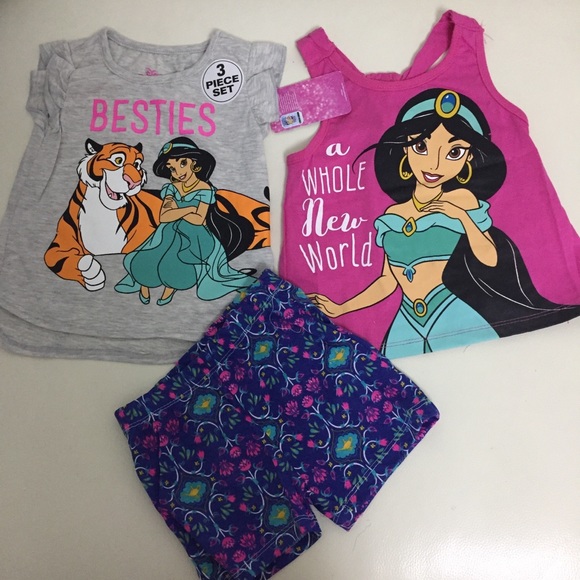Disney Princess Jasmine 3pc Shorts Set